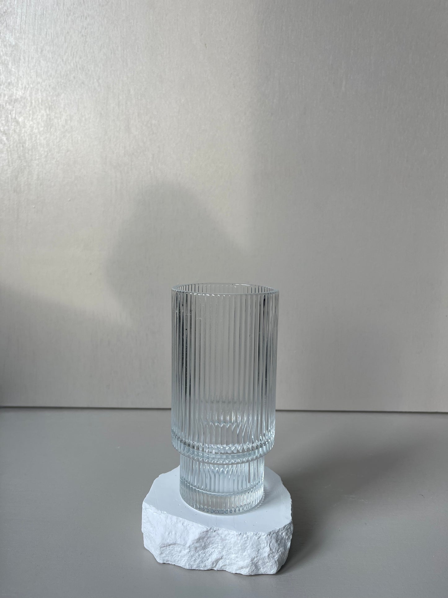 Glassware ribbed long
