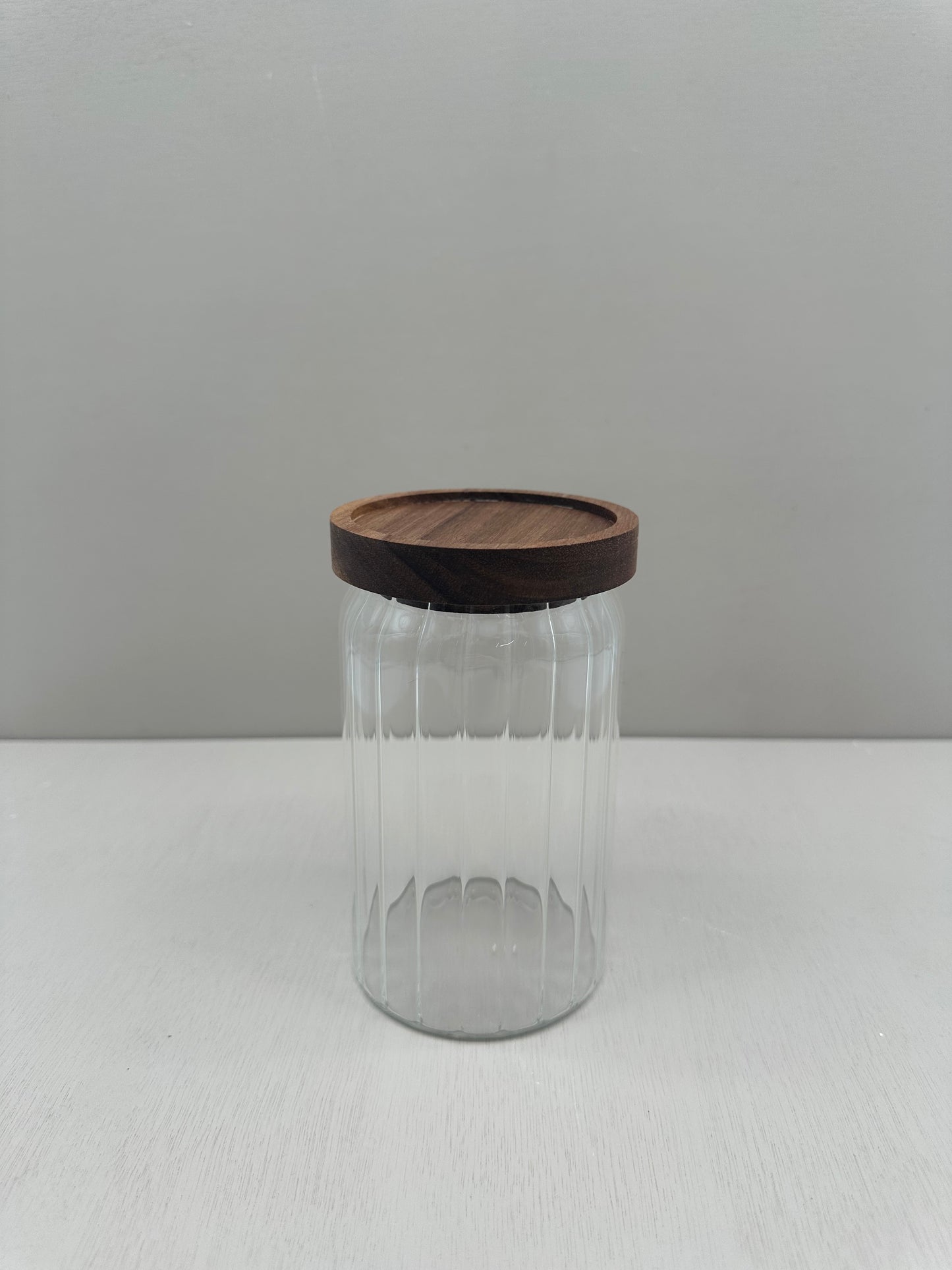 Glazen Voorraadpot ribble met Acacia Deksel 800cc