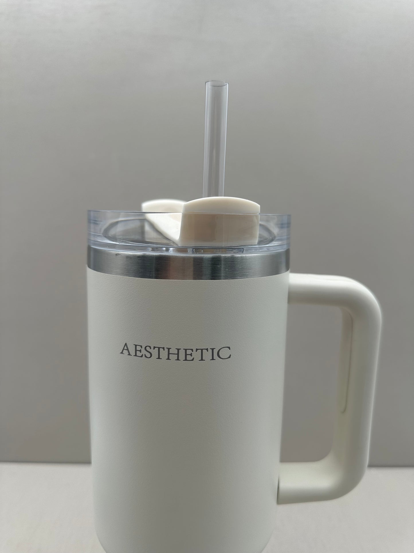 “Aesthetic cream Thermobeker met Handvat en Rietje
