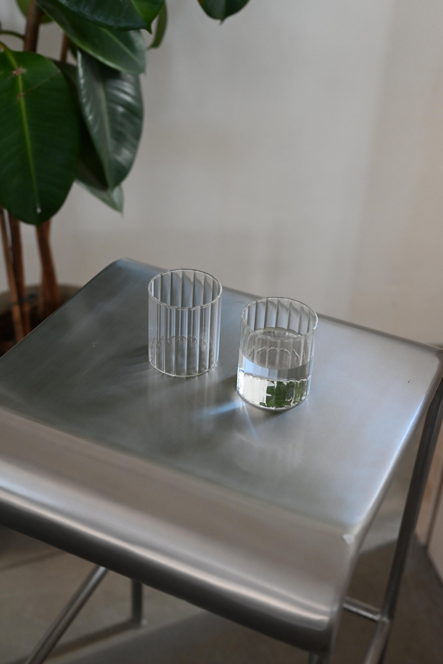 Glassware striped short glas | 2 stuks | 200 ml