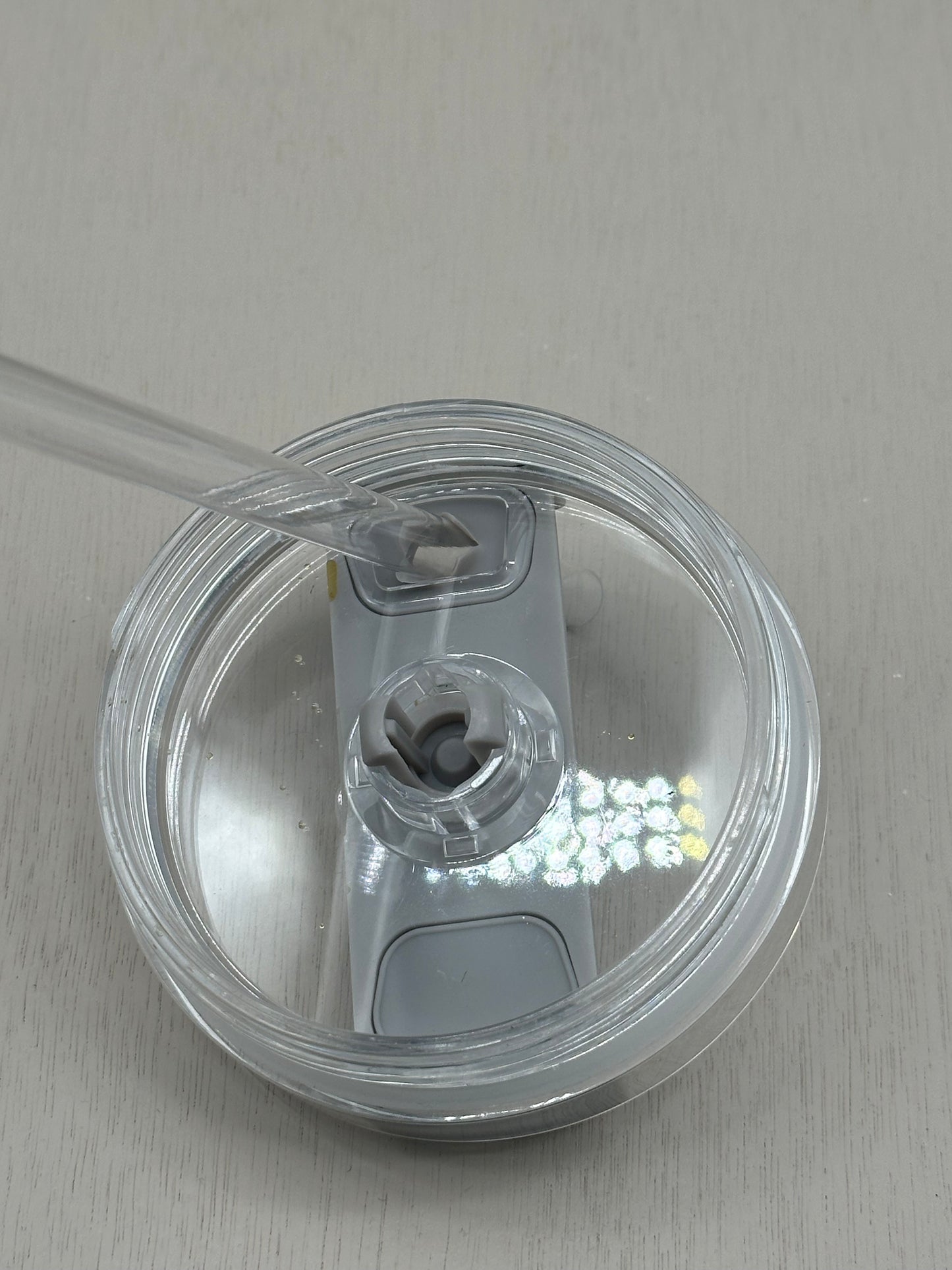 Aesthetic  baby bleu Thermobeker met Handvat en Rietje