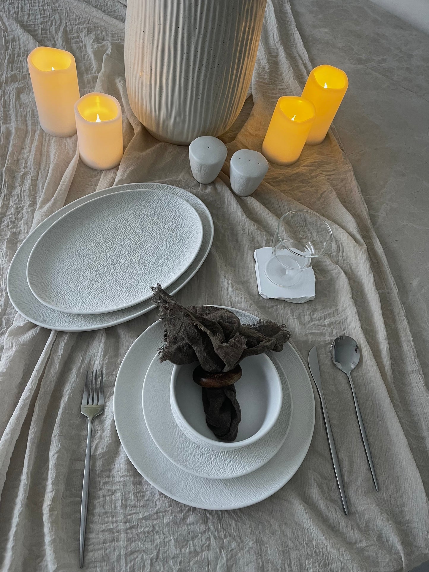 ''Stone series'' salt & pepper set