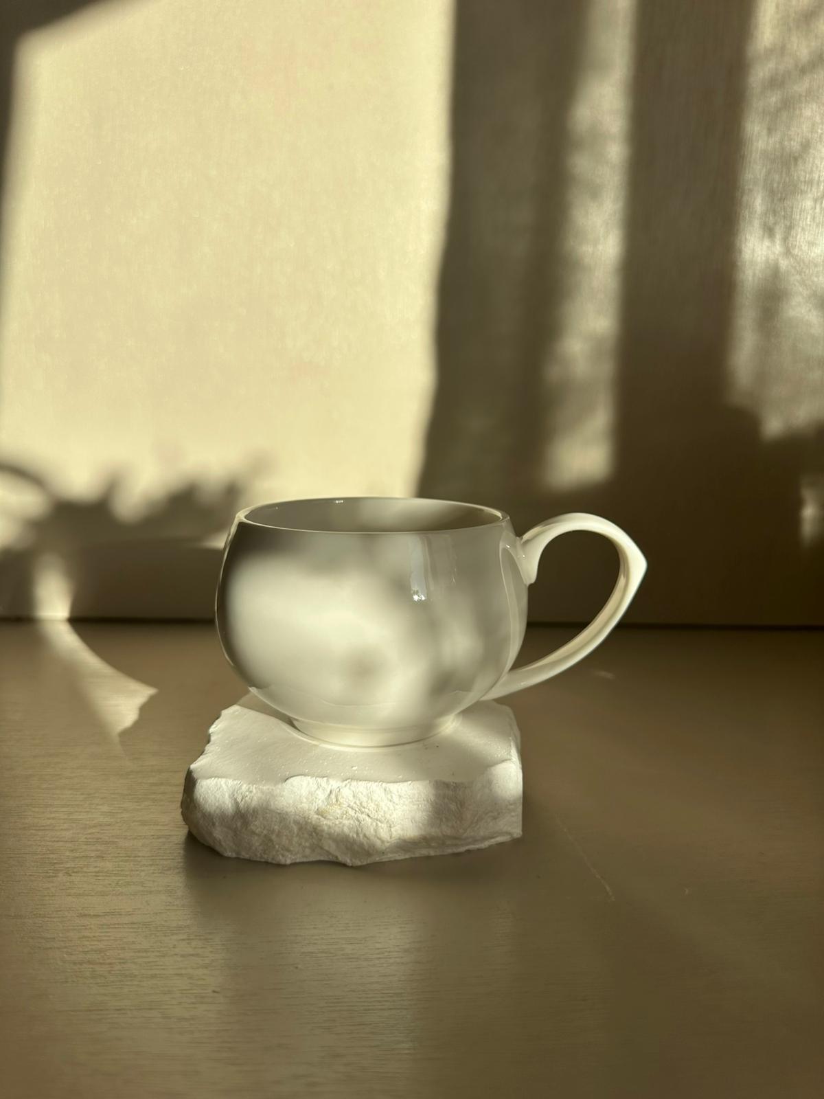 12 delige set - White CUFF cup coffee mugs -