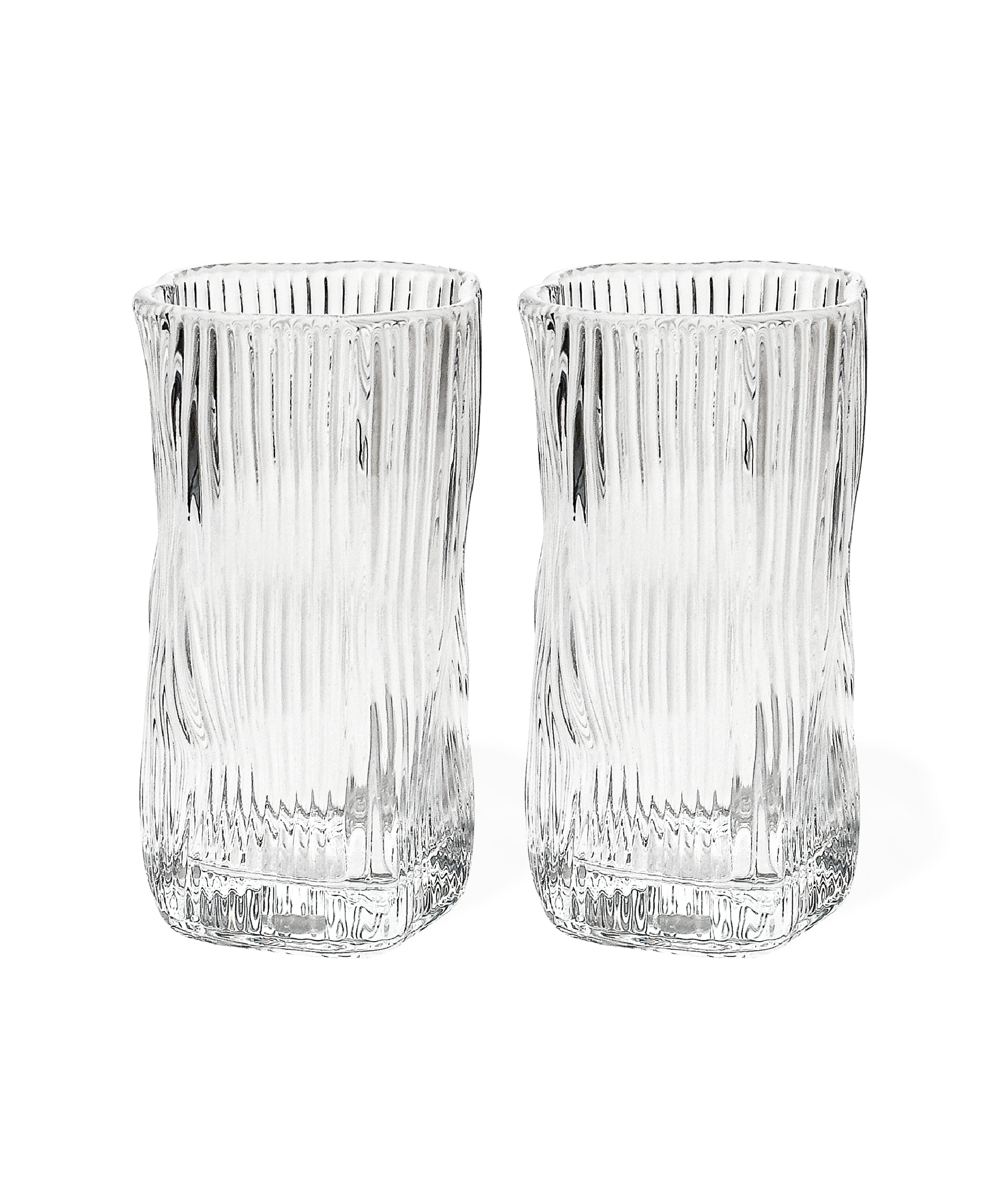 Wave – Ribbed Organic Design Glazen (Set van 6)