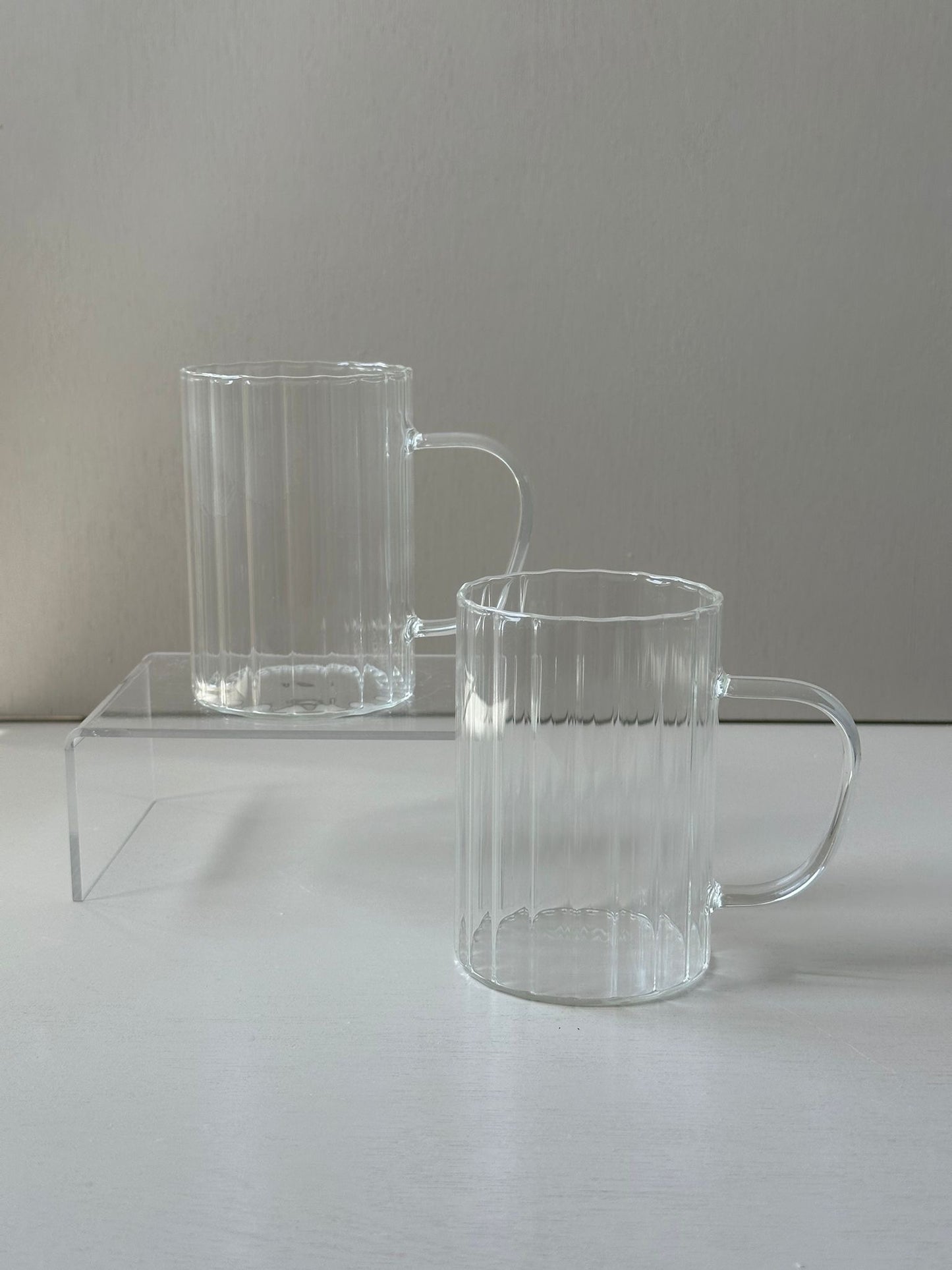 Glassware Striped glazen mok | 2 stuks | 350 ml