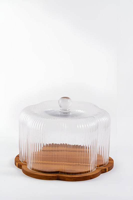 Cake plate acacia 22,5cm